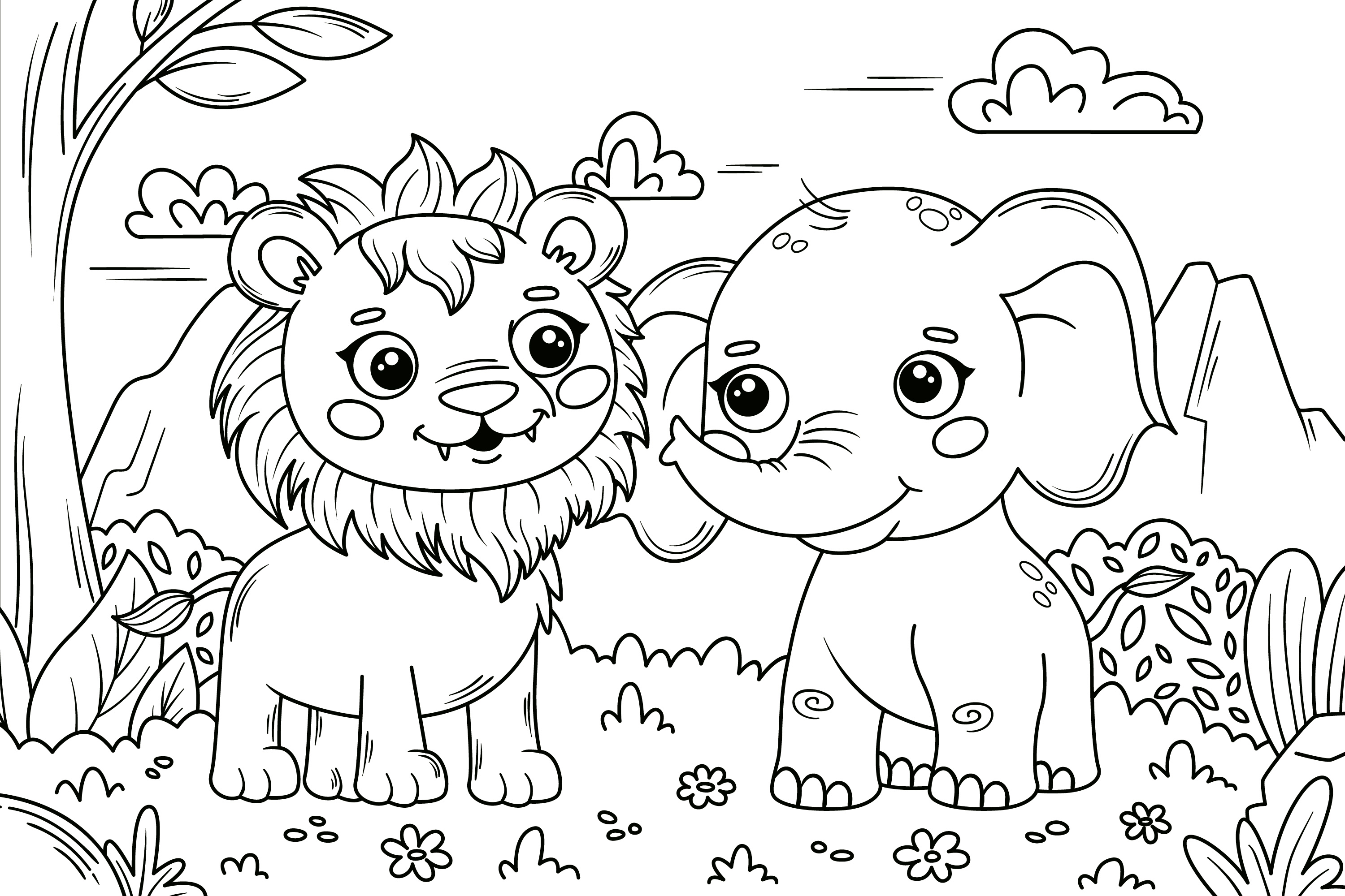 Capa do Pack Safari para Colorir